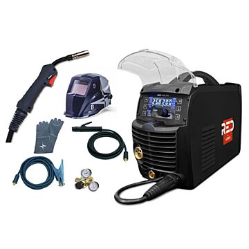RED BY LORCH MIG/MAG Schweißgerät RED MIG 210 Syn - Inverter Schweißfertig GEAR SET mit umfangreichem Zubehör