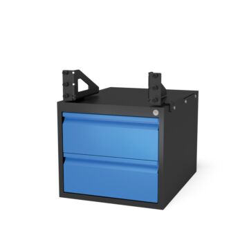 SIEGMUND Set Sub Table Box abschließbar für PLUS Tisch inkl. 2 Schubladen