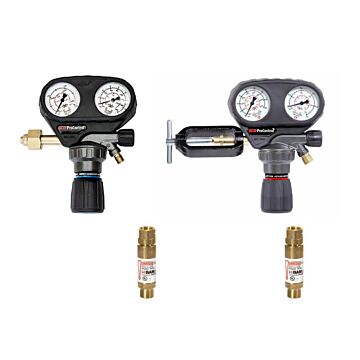 Komplett-Set Sauerstoff und Acetylen Druckminderer + Gebrauchsstellenvorlage, CAB WELDING
