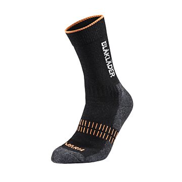 BLAKLÄDER  Socken WARM schwarz/NEON orange