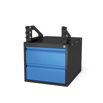 SIEGMUND Set Sub Table Box abschließbar für PLUS Tisch inkl. 2 Schubladen