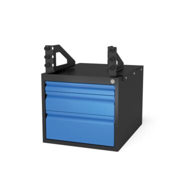 SIEGMUND Set Sub Table Box abschließbar für PLUS Tisch inkl. 3 Schubladen