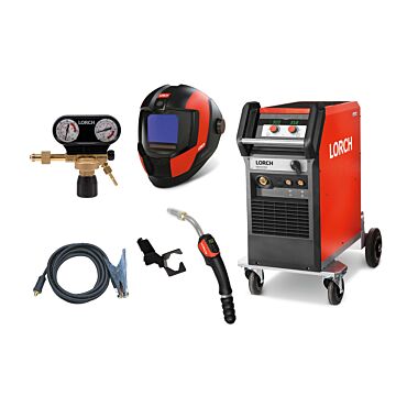 LORCH MIG/MAG-Schweißanlage MicorMIG 300 A/G BasicPlus Synergic - Kompaktanlage gasgekühlt GEAR SET