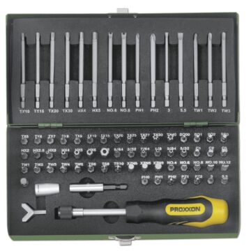 PROXXON Spezial-Bitsortiment 75-teilig für Schlitz/PH/PZ/TORX⌐/TorqSet⌐/Vielzahn