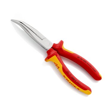 KNIPEX Storchschnabelzange gebogen VDE 200mm 2-Komponenten-Griff Nr. 26 26 200