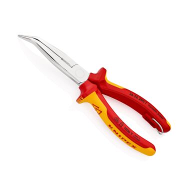 KNIPEX Flachrundzange mit Schneide/Befestigungsöse 200mm