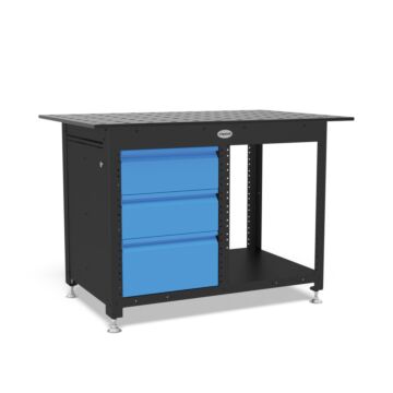 SIEGMUND Siegmund Workstation 1208 halbgeschlossen, inkl. 3 Schubladen