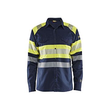 BLAKLÄDER Multinormhemd 3229 marine/HighVis gelb (Arbeitshemd) 