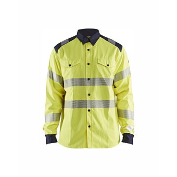 BLAKLÄDER  Multinorm Hemd HighVis gelb/marine (Arbeitshemd) 