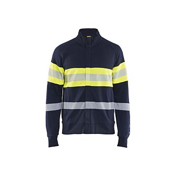 BLAKLÄDER Multinormsweatshirt + Reiß. Marine/ Warngelb