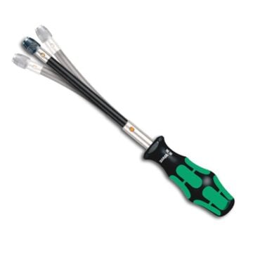 WERA Bit-Handhalter für 1/4"-Bits, mit Dauermagnet 275 mm, Nr. 392, inkl. Schnellwechselfutter, flexi, Dauermagnet, flexibler Schaft