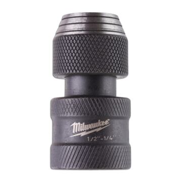 MILWAUKEE Bitadapter SHOCKWAVE 50 mm 1/2" Vierkant auf 1/4" Sechskant