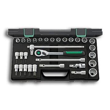 STAHLWILLE Steckschlüsselgarnitur 1/2" SW8-32mm, mit QR+Zubehör, 31-teilig