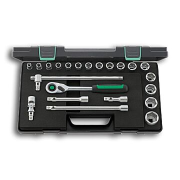 STAHLWILLE Steckschlüssel-Garnitur 1/2", 22-teilig 52/16/6QR KN