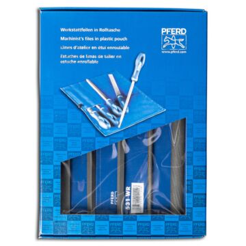 PFERD WERKSTATTFEILENSATZ IN ROLLTASCHE, 200MM H1 5-TLG 531 WRU, PFERD TOOLS