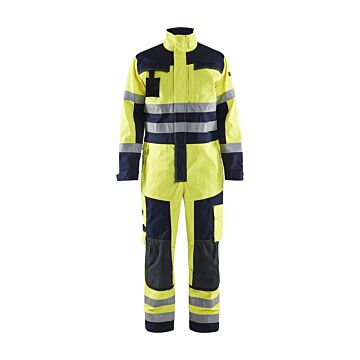 BLAKLÄDER  Multinorm Arbeitsoverall HighVis gelb/marine