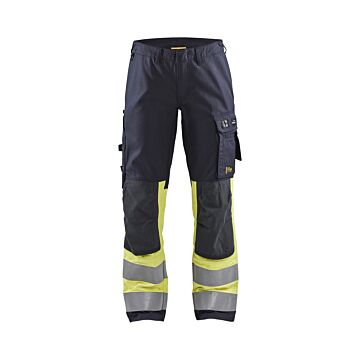 BLAKLÄDER  Damenmultinormarbeitshose marine/HighVis gelb