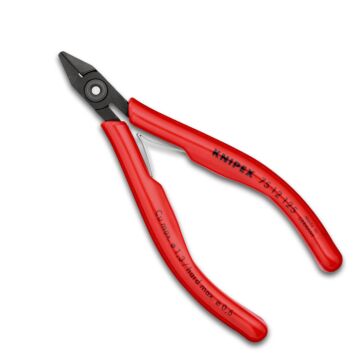 KNIPEX Elektronik-Seitenschneider 125mm mit Facette und Drahtklemme