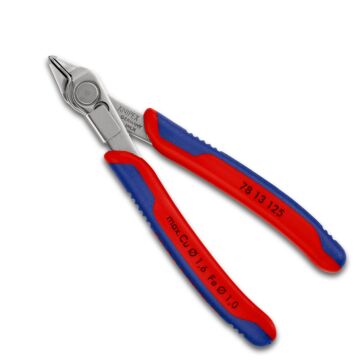 KNIPEX Elektronik-Seitenschneider Super-Knips 125mm ohne Facette, mit Drahtklemme