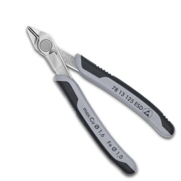 KNIPEX Elektronik-Seitenschneider ESD 125mm ohne Facette, mit Drahtklemme