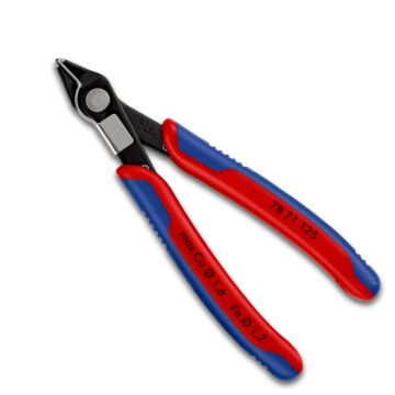 KNIPEX Elektronik-Seitenschneider Super-Knips 125mm ohne Facette, mit Drahtklemme