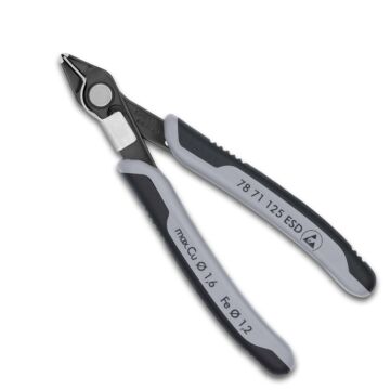 KNIPEX Elektronik-Seitenschneider ESD 125mm ohne Facette, mit Drahtklemme