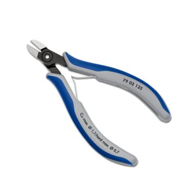 KNIPEX Präzisions-Elektronik-Seitenschneider 125mm sehr kl. Facette, runder Kopf Nr. 7902-125