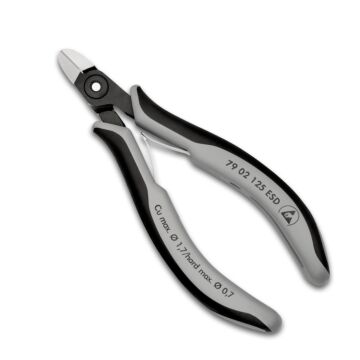 KNIPEX Präzisions-Elektronik-Seitenschneider ESD 125mm sehr kl. Facette, runder Kopf Nr. 79 02 125
