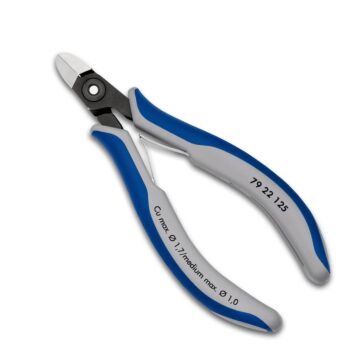 KNIPEX Präzisions-Elektronik-Seitenschneider 125mm ohne Facette, runder Kopf Nr. 7922-125