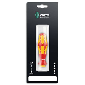 WERA Kraftform Kompakt Handhalter, VDE-isoliert 1000 V 102 mm, zur Aufnahme von Wechselklingen