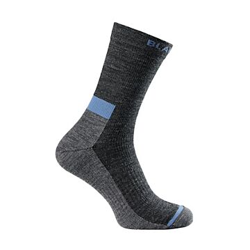 BLAKLÄDER Dünne Wollsocken Schwarz Melange