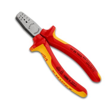 KNIPEX Aderendhülsenzange VDE 145mm 0,25 -2,5qmm 2-Komponenten-Griff Nr. 97 68 1