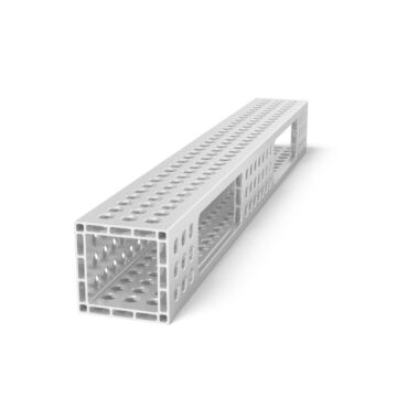 SIEGMUND Alu Profil U-Form 800x100x100mm, 25mm Raster, Aluminium