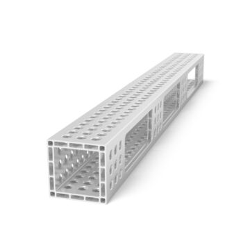 SIEGMUND Alu Profil U-Form 1000x100x100mm, 25mm Raster, Aluminium