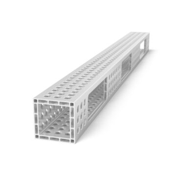 SIEGMUND Alu Profil U-Form 1200x100x100mm, 25mm Raster, Aluminium
