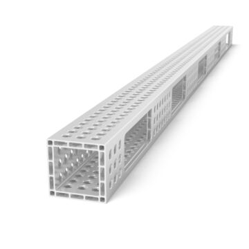 SIEGMUND Alu Profil U-Form 2000x100x100mm, 25mm Raster, Aluminium