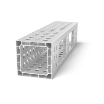 SIEGMUND Alu Profil U-Form 800x200x200mm, 50mm Raster, Aluminium
