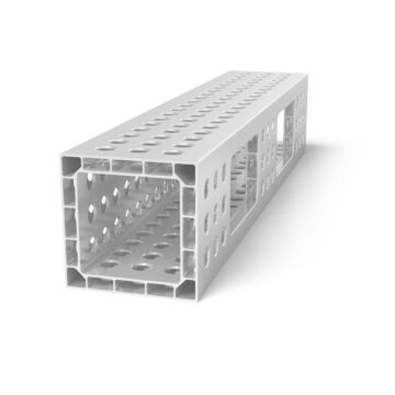 SIEGMUND Alu Profil U-Form 1000x200x200mm, 50mm Raster, Aluminium