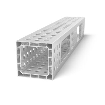 SIEGMUND Alu Profil U-Form 1200x200x200mm, 50mm Raster, Aluminium