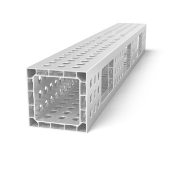 SIEGMUND Alu Profil U-Form 1500x200x200mm, 50mm Raster, Aluminium