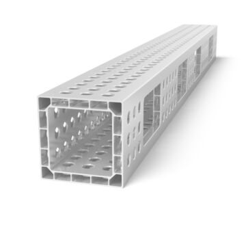 SIEGMUND Alu Profil U-Form 2000x200x200mm, 50mm Raster, Aluminium