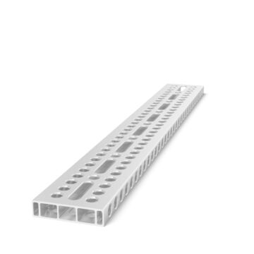 SIEGMUND Alu Profil Anschlag Langloch 800x100x24mm, 25mm Raster