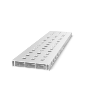 SIEGMUND Alu Profil Anschlag 800x200x36mm, 50mm Raster, Aluminium