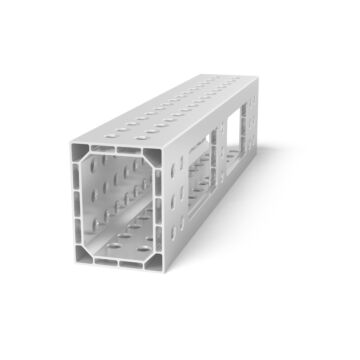 SIEGMUND Alu Profil U-Form 800x200x150mm, 50mm Raster, Aluminium