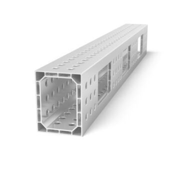 SIEGMUND Alu Profil U-Form 1500x200x150mm, 50mm Raster, Aluminium
