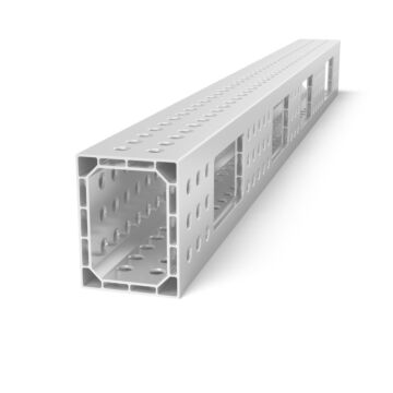SIEGMUND Alu Profil U-Form 2000x200x150mm, 50mm Raster, Aluminium
