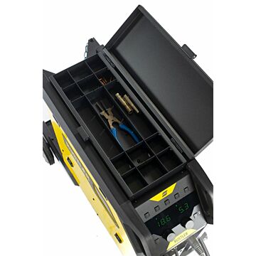 ESAB MIG/MAG-Schweißanlage RUSTLER EM 350C SYN PRO inkl. Werkzeugbox und MIG-Brenner Exeor MIG 315 (Schweißgerät) 