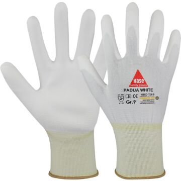 HASE Montagehandschuh Padua white OekoTex (Arbeitshandschuh) 