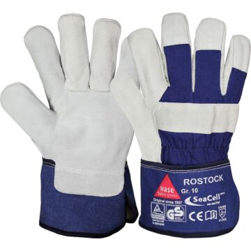 HASE Rindspaltlederhandschuh Rostock SeaCell® (Arbeitshandschuh) 