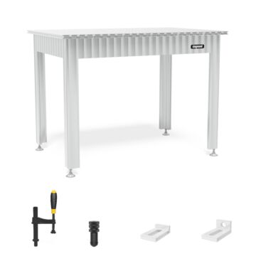 SIEGMUND Werkbank mit Alu Tischprofilen 1200x800mm, inkl. Zubehör